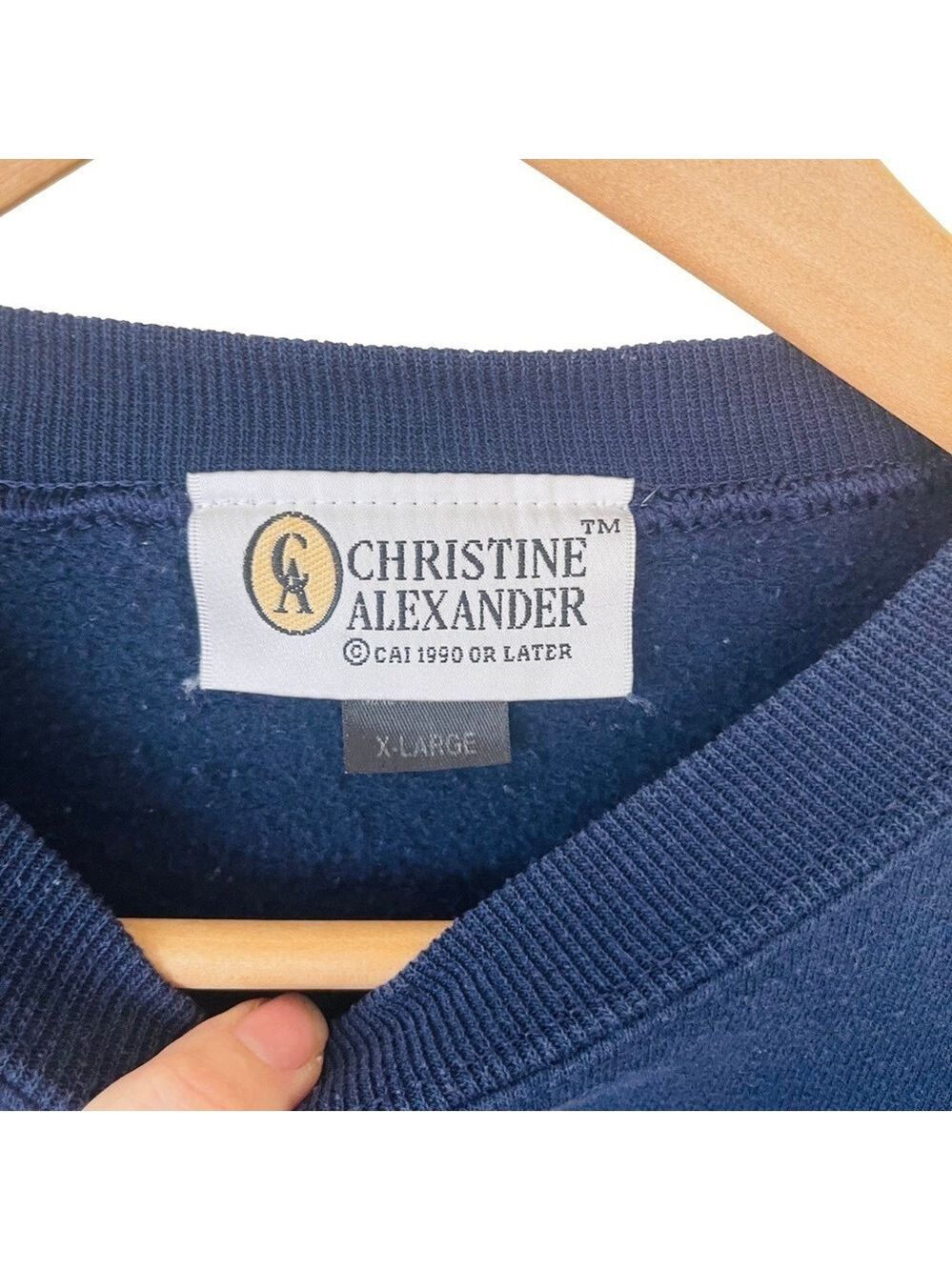 Christine Alexander Women’s Alaska Blue Pullover Sweatshirt Size X-Large - Picture 4 of 4
